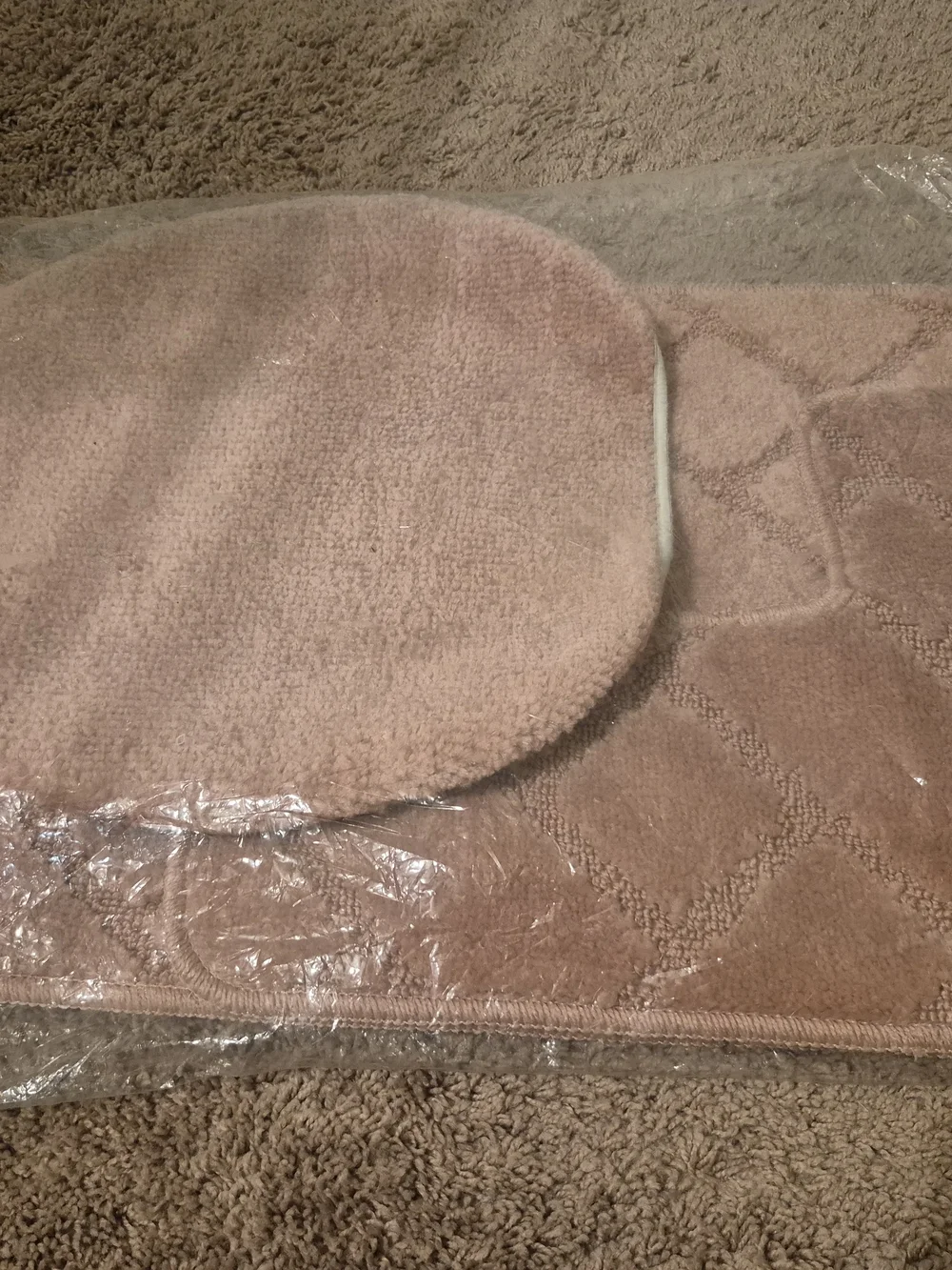Mauve Pink Bath Rug Set